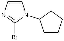 2-bromo-1-cyclopentyl-1H-imidazole 结构式