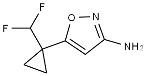 5-[1-(difluoromethyl)cyclopropyl]-1,2-oxazol-3-amine 结构式