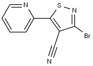 3-溴-5-(2-吡啶基)异噻唑-4-甲腈 结构式