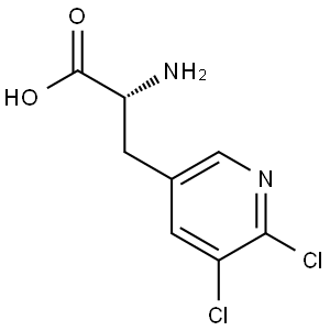 (2R)-2-AMINO-3-(5,6-DICHLOROPYRIDIN-3-YL)PROPANOIC ACID 结构式