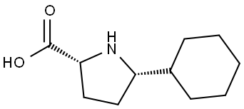 (2R,5S)-5-cyclohexylpyrrolidine-2-carboxylic acid 结构式