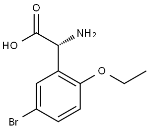 (2R)-2-AMINO-2-(5-BROMO-2-ETHOXYPHENYL)ACETIC ACID 结构式