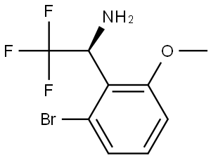 (1S)-1-(6-BROMO-2-METHOXYPHENYL)-2,2,2-TRIFLUOROETHYLAMINE 结构式