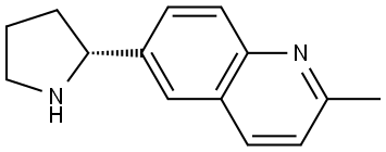 (R)-2-methyl-6-(pyrrolidin-2-yl)quinoline 结构式