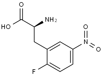 (2S)-2-amino-3-(2-fluoro-5-nitrophenyl)propanoic acid 结构式