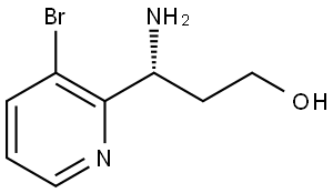 (3R)-3-AMINO-3-(3-BROMO(2-PYRIDYL))PROPAN-1-OL 结构式