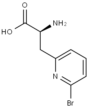 (2S)-2-amino-3-(6-bromopyridin-2-yl)propanoic acid 结构式