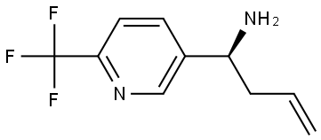 (1S)-1-[6-(TRIFLUOROMETHYL)(3-PYRIDYL)]BUT-3-ENYLAMINE 结构式