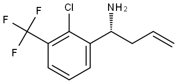 (1R)-1-[2-CHLORO-3-(TRIFLUOROMETHYL)PHENYL]BUT-3-EN-1-AMINE 结构式