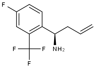 (1R)-1-[4-FLUORO-2-(TRIFLUOROMETHYL)PHENYL]BUT-3-EN-1-AMINE 结构式