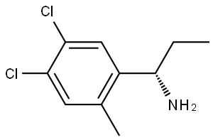 (1S)-1-(4,5-dichloro-2-methylphenyl)propan-1-amine 结构式