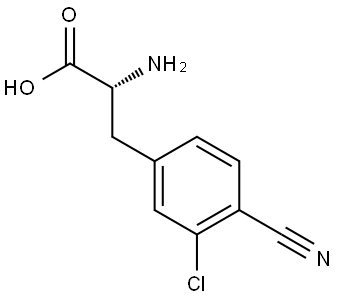 (2R)-2-amino-3-(3-chloro-4-cyanophenyl)propanoic acid 结构式