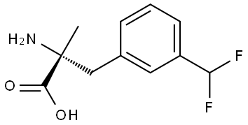 (R)-2-amino-3-(3-(difluoromethyl)phenyl)-2-methylpropanoic acid 结构式