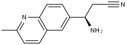 (3R)-3-AMINO-3-(2-METHYL (6-QUINOLYL))PROPANENITRILE 结构式