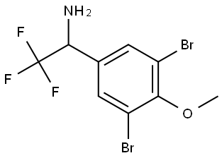 1-(3,5-DIBROMO-4-METHOXYPHENYL)-2,2,2-TRIFLUOROETHYLAMINE 结构式