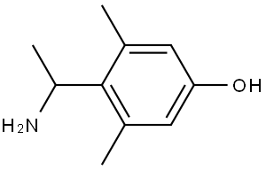 4-(1-AMINOETHYL)-3,5-DIMETHYLPHENOL 结构式