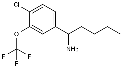 1-[4-CHLORO-3-(TRIFLUOROMETHOXY)PHENYL]PENTYLAMINE 结构式