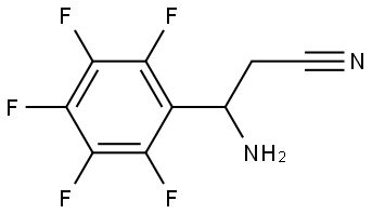 3-AMINO-3-(2,3,4,5,6-PENTAFLUOROPHENYL)PROPANENITRILE 结构式