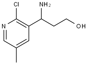 3-AMINO-3-(2-CHLORO-5-METHYL (3-PYRIDYL))PROPAN-1-OL 结构式