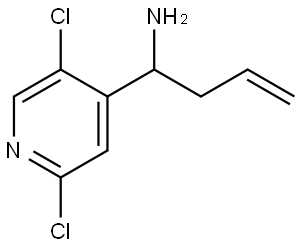 1-(2,5-DICHLORO-4-PYRIDYL)BUT-3-ENYLAMINE 结构式