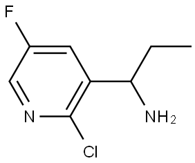 1-(2-CHLORO-5-FLUORO-3-PYRIDYL)PROPYLAMINE 结构式