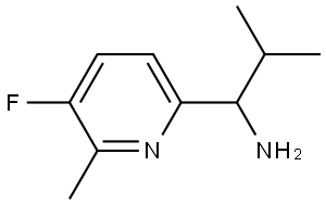 1-(5-FLUORO-6-METHYL (2-PYRIDYL))-2-METHYLPROPYLAMINE 结构式