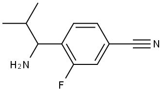 4-(1-AMINO-2-METHYLPROPYL)-3-FLUOROBENZENECARBONITRILE 结构式