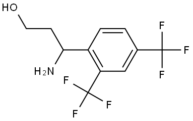 3-AMINO-3-[2,4-BIS(TRIFLUOROMETHYL)PHENYL]PROPAN-1-OL 结构式