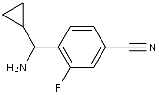 4-[AMINO(CYCLOPROPYL)METHYL]-3-FLUOROBENZONITRILE 结构式