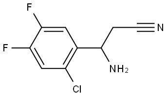 3-AMINO-3-(2-CHLORO-4,5-DIFLUOROPHENYL)PROPANENITRILE 结构式