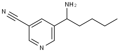 5-(1-AMINOPENTYL)PYRIDINE-3-CARBONITRILE 结构式