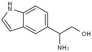 2-amino-2-(1H-indol-5-yl)ethan-1-ol 结构式