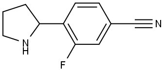 3-FLUORO-4-(PYRROLIDIN-2-YL)BENZONITRILE 结构式