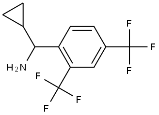 2,4-BIS(TRIFLUOROMETHYL)PHENYL](CYCLOPROPYL)METHANAMINE 结构式