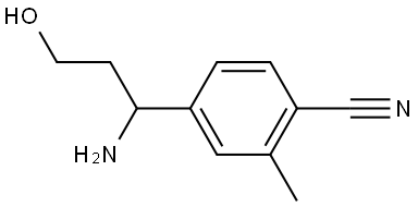 4-(1-AMINO-3-HYDROXYPROPYL)-2-METHYLBENZENECARBONITRILE 结构式