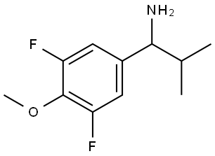 1-(3,5-DIFLUORO-4-METHOXYPHENYL)-2-METHYLPROPYLAMINE 结构式