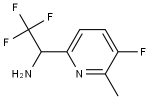 2,2,2-TRIFLUORO-1-(5-FLUORO-6-METHYL (2-PYRIDYL))ETHYLAMINE 结构式