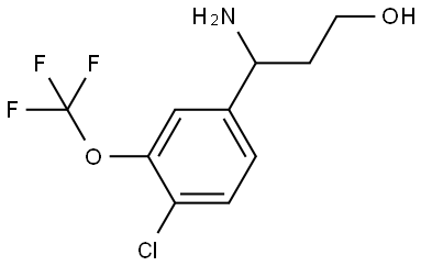 3-AMINO-3-[4-CHLORO-3-(TRIFLUOROMETHOXY)PHENYL]PROPAN-1-OL 结构式