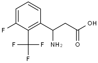 3-AMINO-3-[3-FLUORO-2-(TRIFLUOROMETHYL)PHENYL]PROPANOIC ACID 结构式