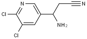 3-AMINO-3-(5,6-DICHLOROPYRIDIN-3-YL)PROPANENITRILE 结构式