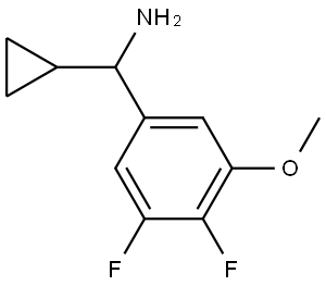 CYCLOPROPYL(3,4-DIFLUORO-5-METHOXYPHENYL)METHANAMINE 结构式