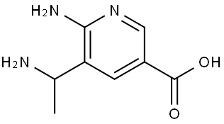 6-amino-5-(1-aminoethyl)pyridine-3-carboxylic acid 结构式