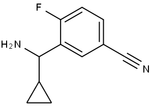 3-[AMINO(CYCLOPROPYL)METHYL]-4-FLUOROBENZONITRILE 结构式