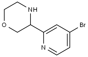 3-(4-bromopyridin-2-yl)morpholine 结构式