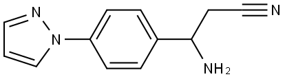 3-AMINO-3-(4-PYRAZOLYLPHENYL)PROPANENITRILE 结构式