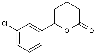 6-(3-chlorophenyl)oxan-2-one 结构式