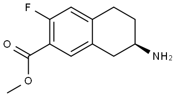 methyl (R)-7-amino-3-fluoro-5,6,7,8-tetrahydronaphthalene-2-carboxylate 结构式