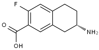 (S)-7-Amino-3-fluoro-5,6,7,8-tetrahydro-2-naphthalenecarboxylic acid 结构式