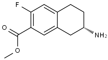 methyl (S)-7-amino-3-fluoro-5,6,7,8-tetrahydronaphthalene-2-carboxylate 结构式