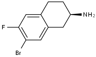 (R)-7-Bromo-6-fluoro-1,2,3,4-tetrahydro-2-naphthalenamine 结构式